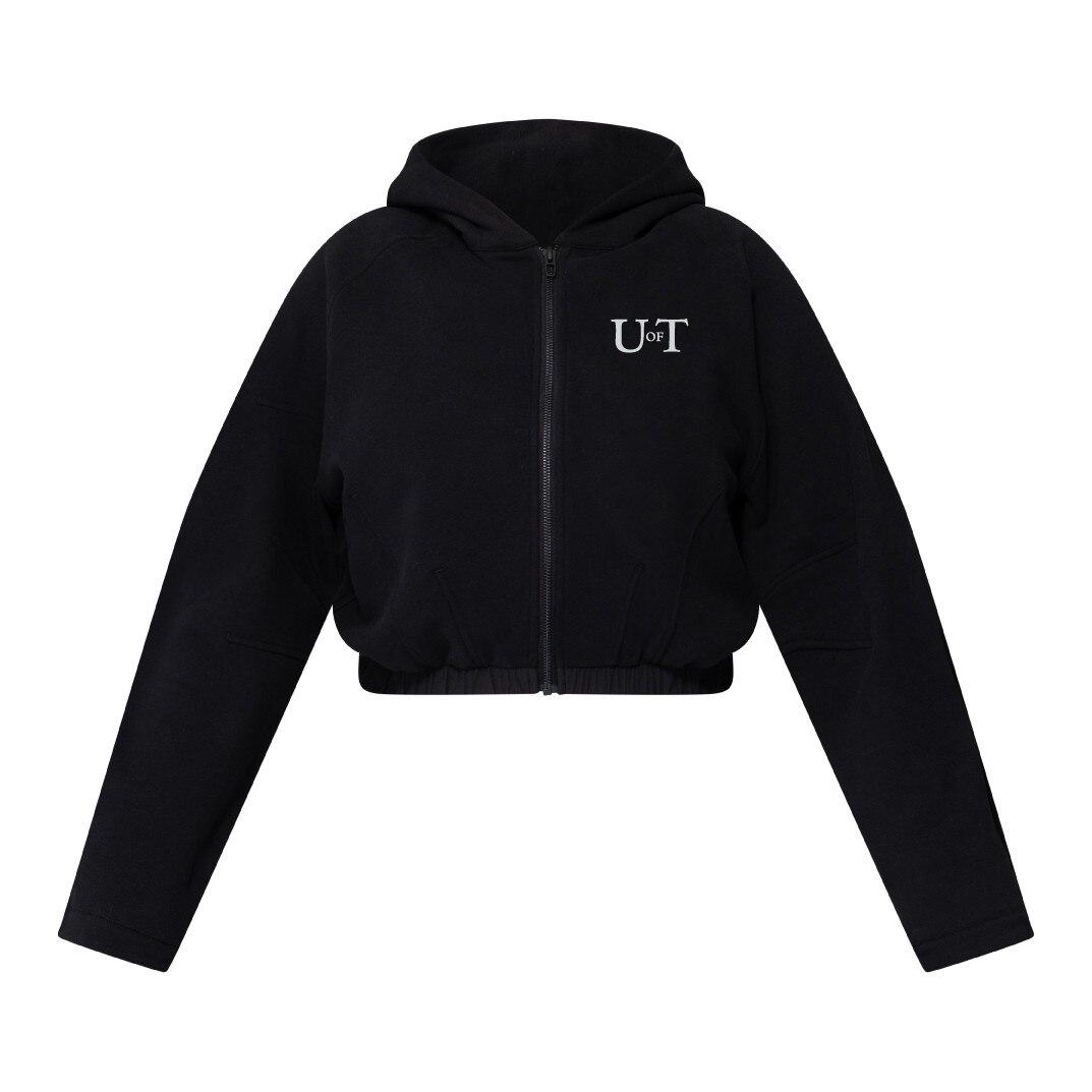 Women's U of T Loungeful Relaxed-Fit Full Zip Cropped Hoodie